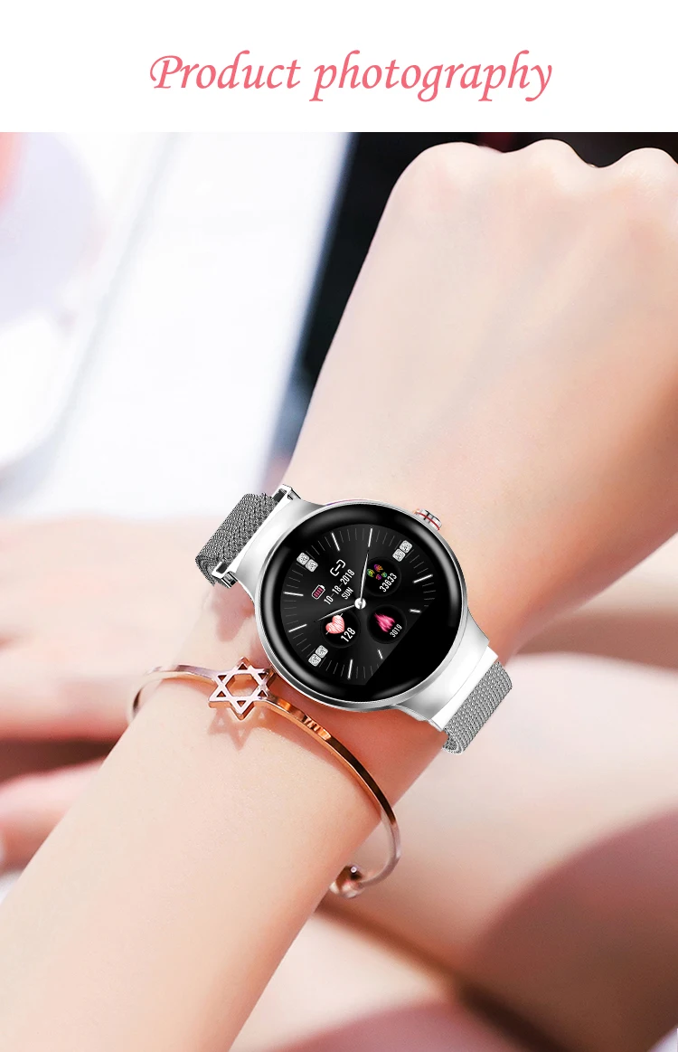 H5 Smart Watch Women Android Watch Fashion Fitness Bracelet Smartwatch with Heart Rate Blood Pressure Monitor Smart Wristband