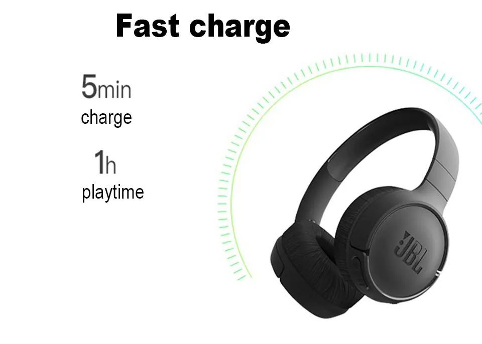 JBL T500BT беспроводные Bluetooth наушники плоская Складная на ухо гарнитура с микрофоном шумоподавление наушники управление звонками и музыкой