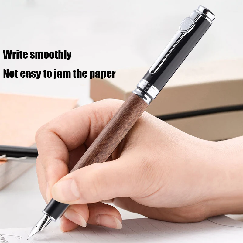 Jinhao 8802 деревянная перьевая ручка роскошная офисная чернильная подарок Tinteirostylo