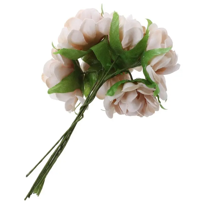 6 шт./лот DIY Шелковый цветок искусственный цветок розы Букет для дома Свадебная вечеринка и одежда шляпы аксессуары розы деко