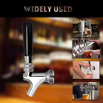 

Adjustable Beer Tap Faucet Keg Beer Homebrewing Tap with Ball Lock Liquid Disconnect for Bars Hotels Restaurants Home Brew