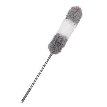 

Microfiber Duster with Extra Long 100 Inch Extension Pole and Bendable Head Washable Cleaning Tool Duster for Cleaning Ceiling F