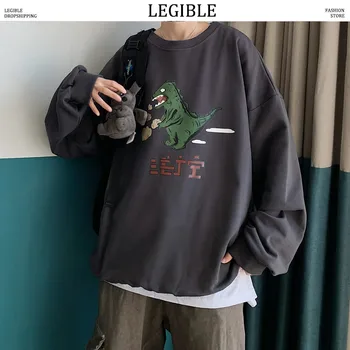 

LEGIBLE 2020 Hoodies Sweatshirts Men Loose Streetwear Funny Printed Korean Sweatshirt Hoodies Men Spring Autumn