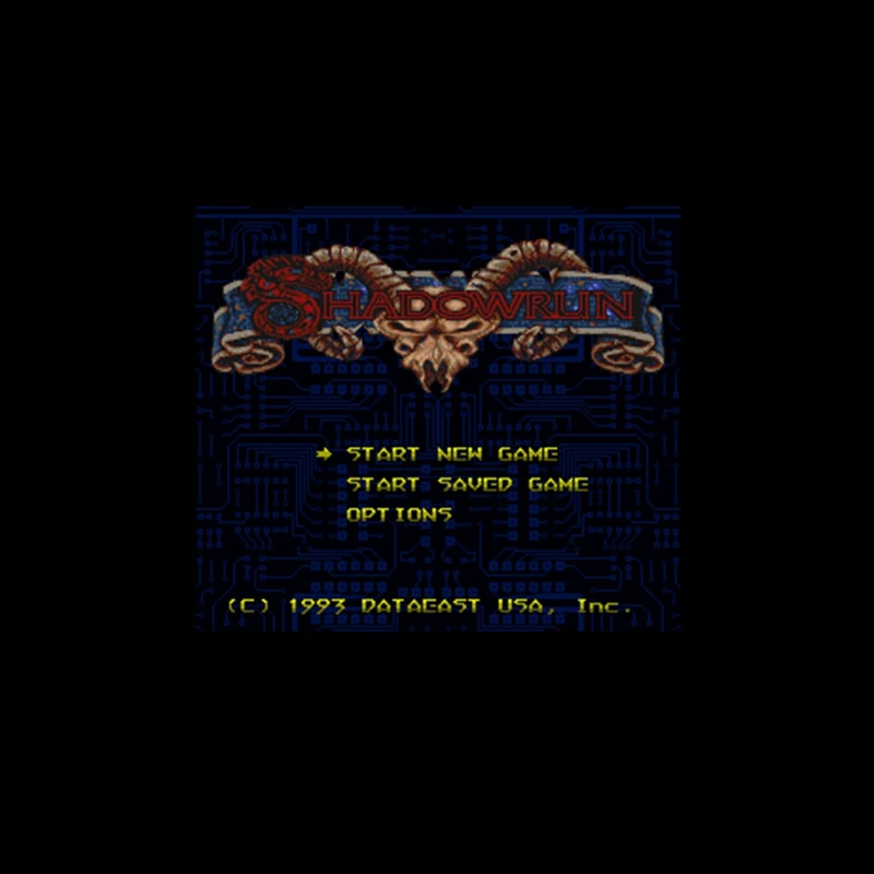 Shadowrun Версия США 16 бит большая серая игровая карта для NTSC игрового игрока