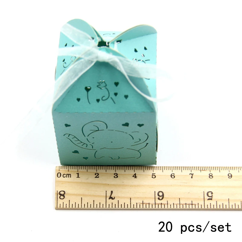 Tiffany-20pcs 1 компл. Слон детский душ/пол раскрыть украшения мультфильм воздушные шары Торт Топперы коробка для конфет с днем рождения День рождения выберите вечерние принадлежности - Цвет: Tiffany-20pcs