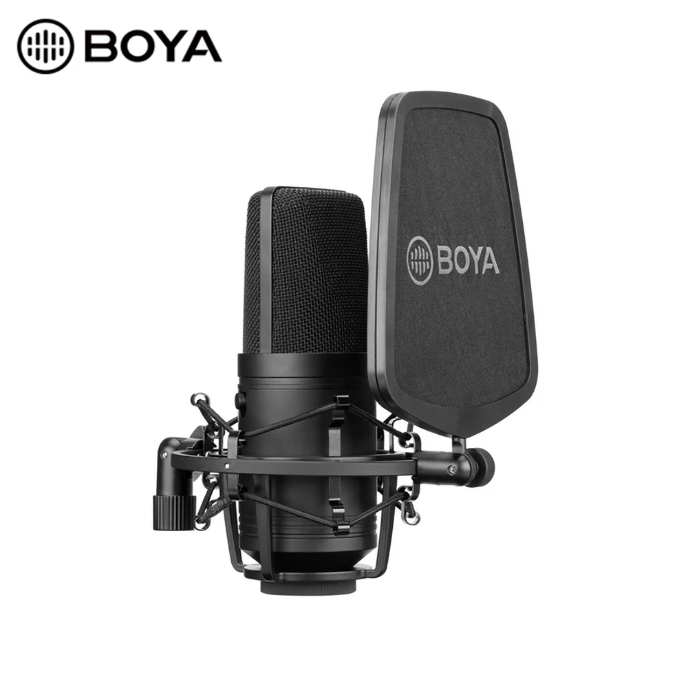 Boya Bym800 Large Diaphragm Microphone Lowcut Filter Cardioid