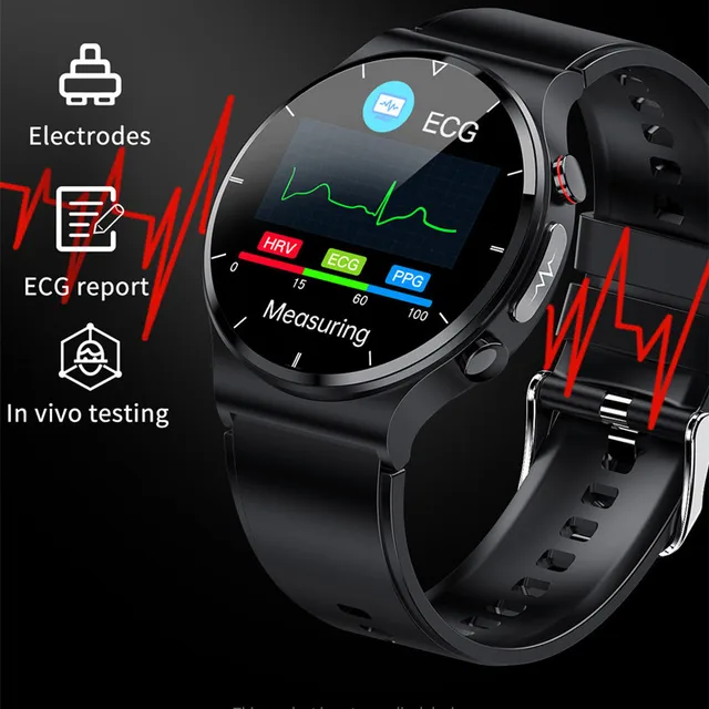 E88 Health Smart Watch Men ECG+PPG Body Temperature Blood Pressure Heart Rate IP68 Waterproof Wireless Charger Smartwatch HD 2