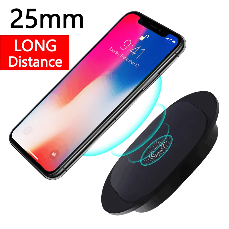 Universal Qi Wireless Charger Pad For iPhone 11Pro XS Max XR Samsung S20 S10 Note10 Furniture Office Table Desk Mounted Charging