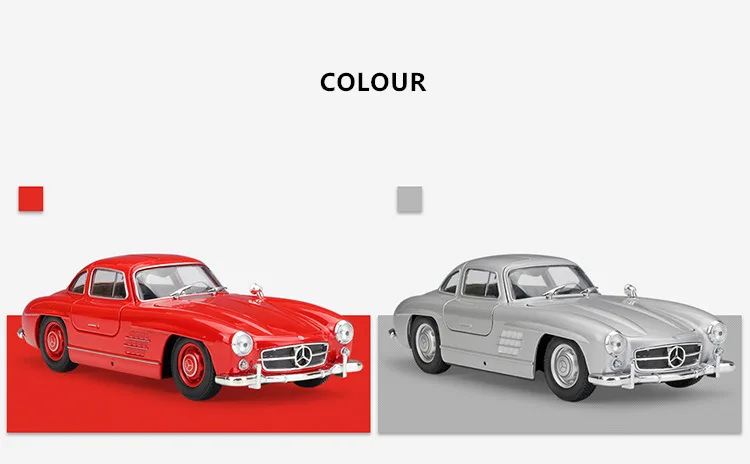 WELLY 1:24 Mercedes 300SL моделирование сплава Модель автомобиля ремесла Коллекция игрушек инструменты подарок