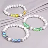 Moonstone Stone Beads Bracelets for Women White Turquoises Bracelets Shiny Prayer Healing Couple Bangles Female Jewelry Gifts ► Photo 2/6