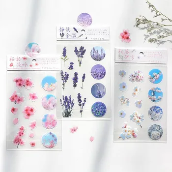 

1 Pcs Cute Blooming Flowers of The City PVC Transparent Stickers Cute Scrapbooking Stationery Stickers Label School Office Gifts