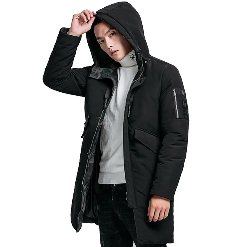 Aismz/зимняя мужская куртка; roupa casaco masculino; Длинная парка с капюшоном; толстая теплая верхняя одежда; шапка; парка; abrigo hombre; пальто; мужская одежда