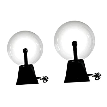 

2 Pack Plasma Ball Funny Science Globe Table Glowing Lamp for Party Disco