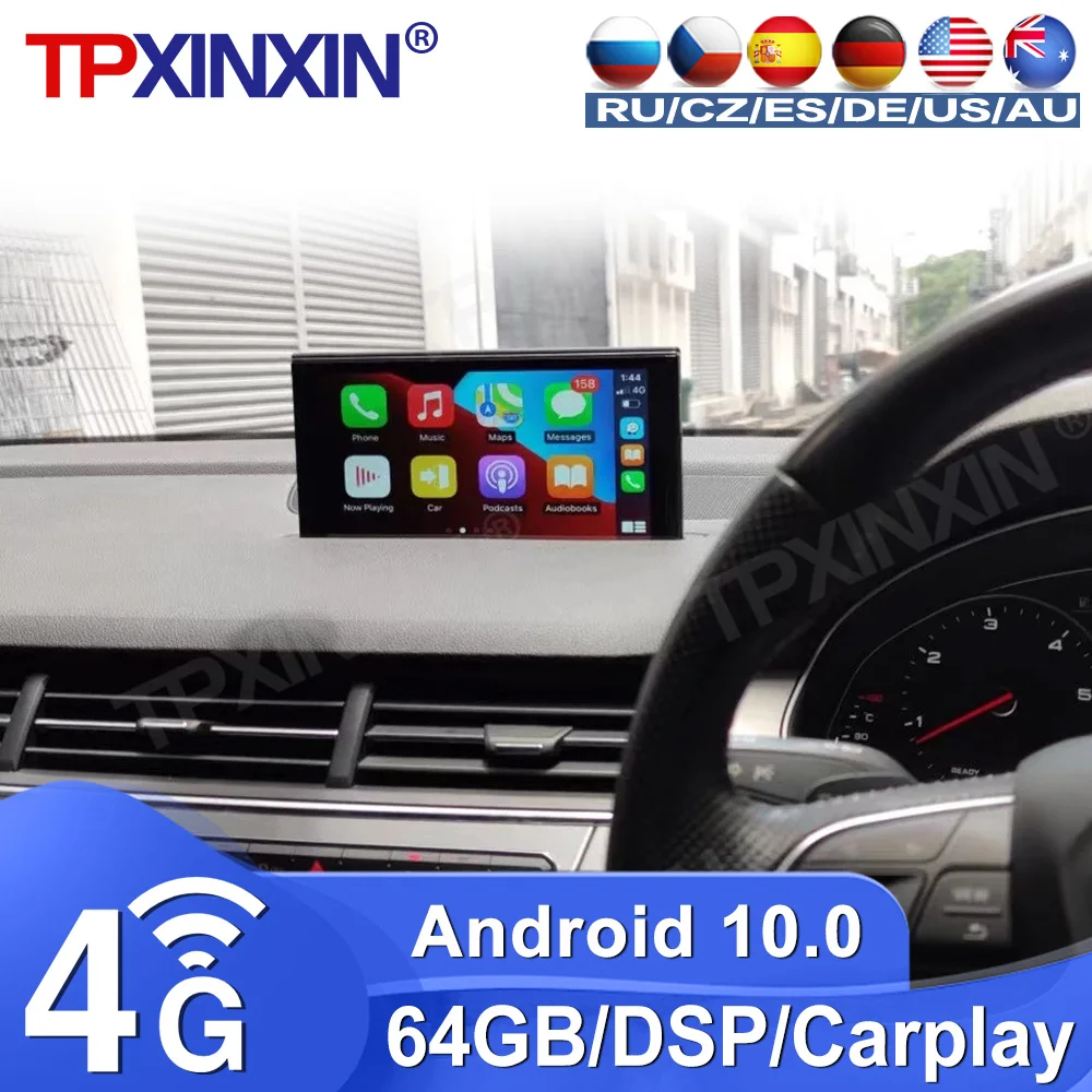 

4+64G For Audi Q7 Android 9 Inch Telescopic HD Screen Car Stereo Radio Tape Recorder Multimedia video player GPS Navigation