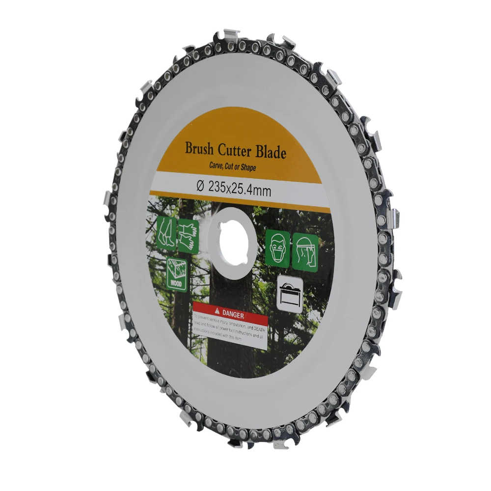 

9in 18 Teeth Multifunction Saw Chain Piece Stainless Steel Saw Blade for Lawn Mower Brush Cutter Woodworking Tool Accessories