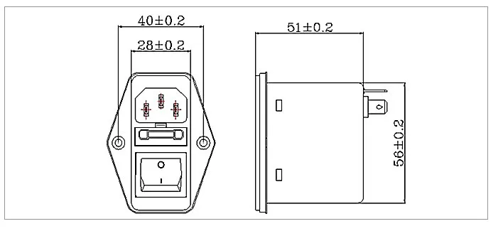EMI AC 220V очистка анти-помех двойной предохранитель CW2B-1A/3A/6A/10A-T2(D3) фильтр питания