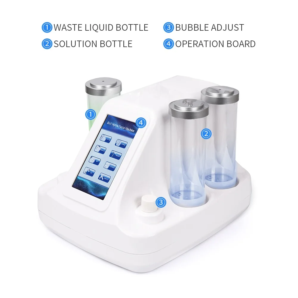 US $191.68 6 In 1 Hydra Dermabrasion Peel Clean Skin Care BIO Light RF Vacuum Face Cleaning Hydro Water Oxygen Jet Peel Machine