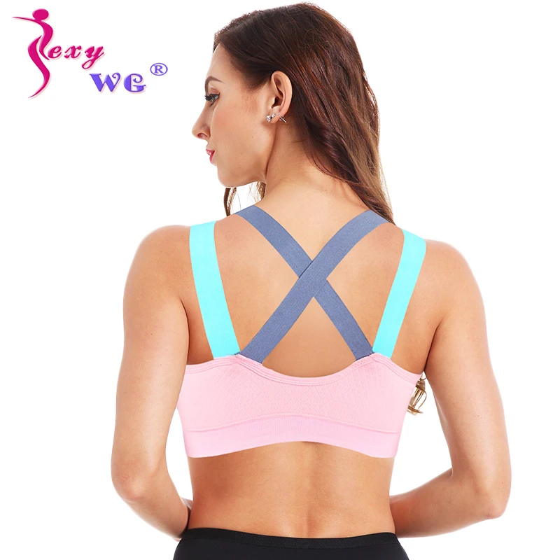 3-5 Days Deliverys High Impact Seamless Sports Bra Women Yoga Bra Crop Tops Workout Activewear Racerback Shirt