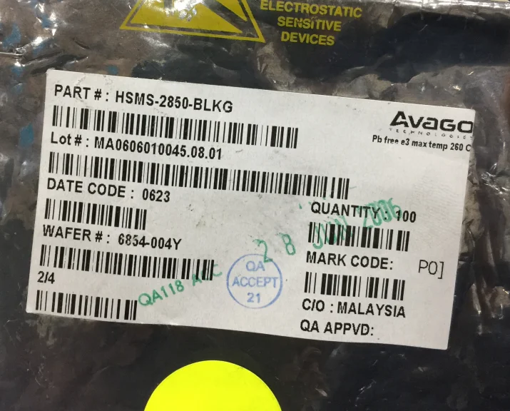 10 шт./лот HSMS-2850-TR1G HSMS-2850-BLKG