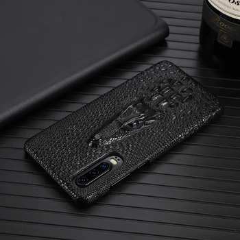 

Luxury 3D Crocodile Skin Pattern Hard Protective Genuine Leather Back Cover Case for huawei P30 Pro P30 Case