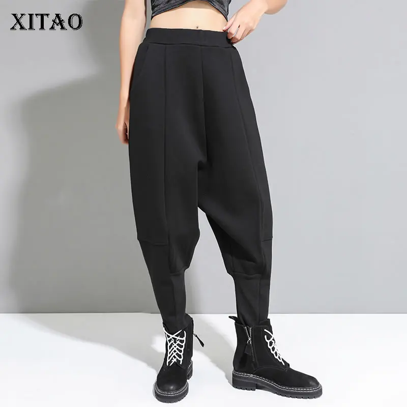 XITAO Высокая талия черные брюки женские корейские модные новые 2019 Осенние
