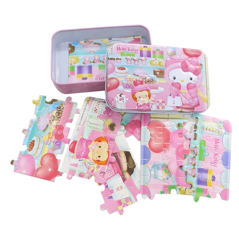 Головоломка Hello kitty детская головоломка puzzleTin коробка упаковка 60 шт