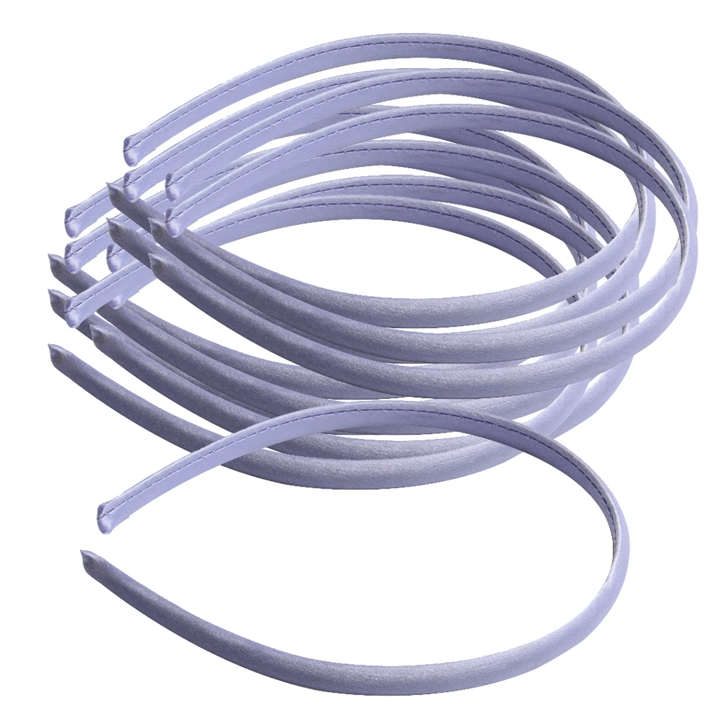 10pcs 10mm Wide Satin Headband Hair Band Alice Band Hairbands Head Wear