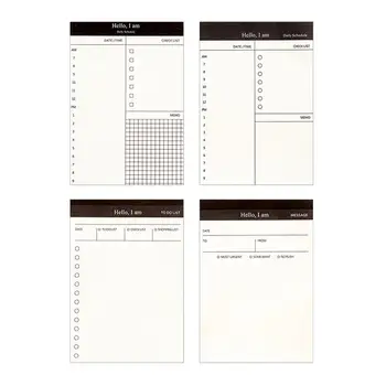 

4pcs Notebook Tearing Paper Useful Schedule Memo Planners for Office Travel School
