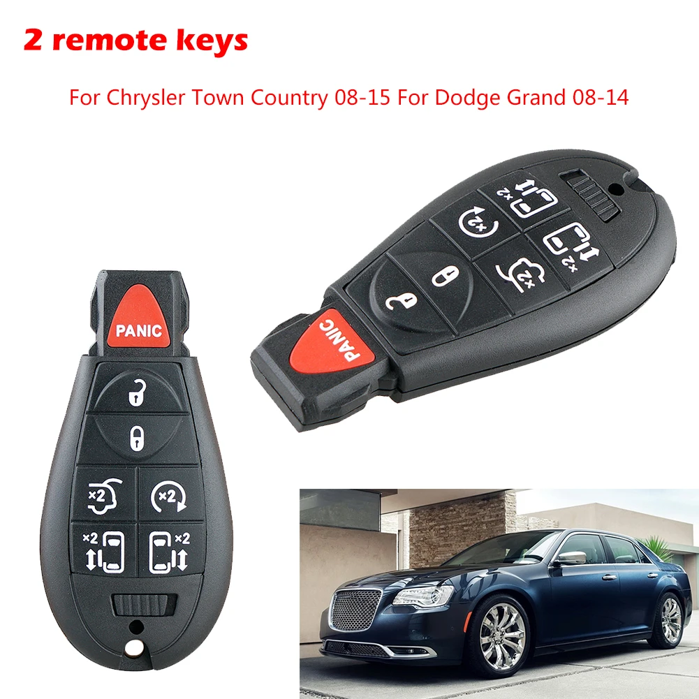 2 New Uncut Keyless Remote Key Fob For Dodge Grand 2008-2014 M3N5WY783X Shell Car Bag Holder Organizer | Автомобили и мотоциклы