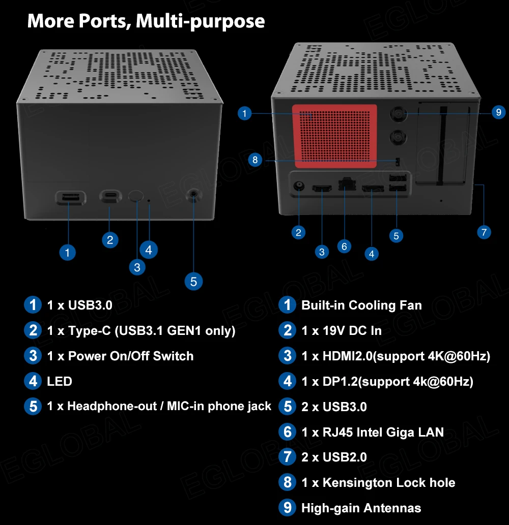 High-Performance DIY Mini Computer with In-tel Core I3/I5 10th Gen, Windows 10 OS, 4K 60Hz, HDMI/DP, and PCIE 16 for Half-Height GPU – Ideal for Gaming and HTPC. Description Image.This Product Can Be Found With The Tag Names Barebone Mini PC, Computer Office, Desktop gaming pc