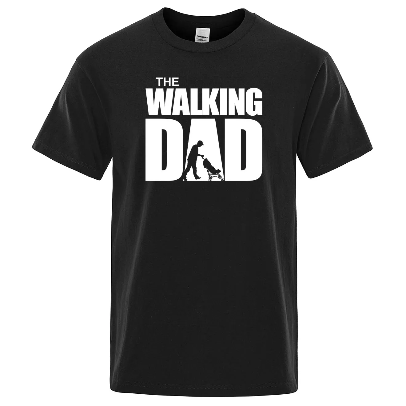 Летняя футболка, футболка с ходячим папой, Мужская крутая повседневная мужская футболка, модные топы в стиле хип-хоп, уличная одежда, подарок на день отца, футболки - Цвет: black 5