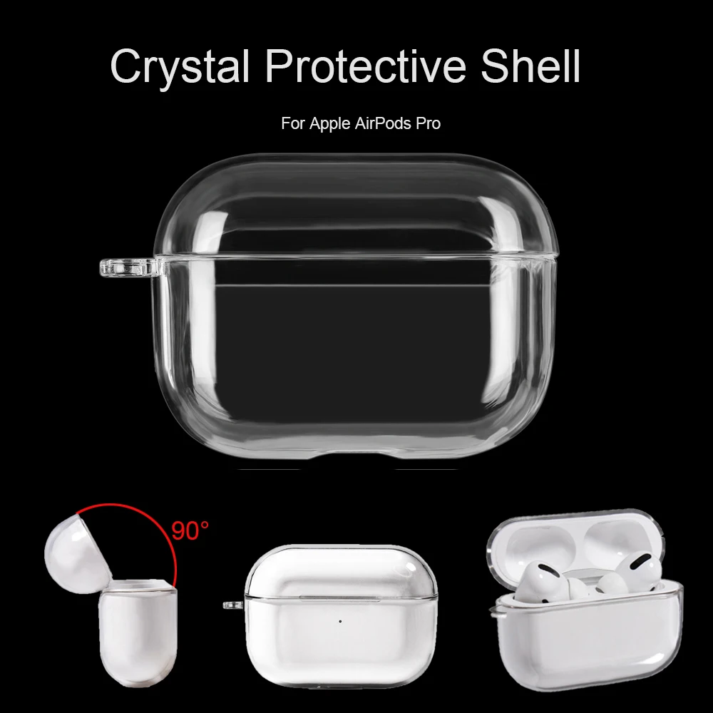 Новинка 1 шт. Прозрачный чехол с кристаллами для Airpods Pro Жесткий ПК Защитный 3