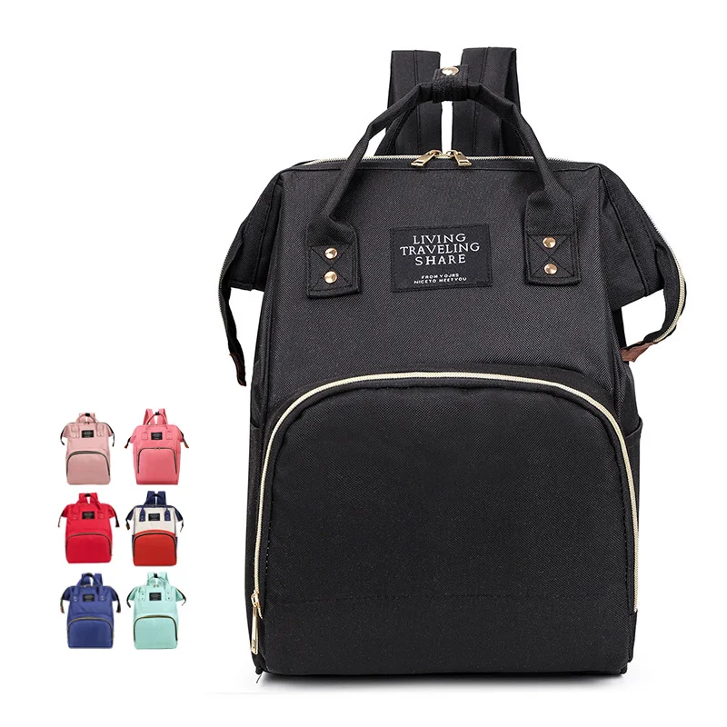 

Вместительная сумка для подгузников для мам, уличная сумка для кормящих мам, дорожная сумка для ухода за ребенком застежки-молнии для рюкзака