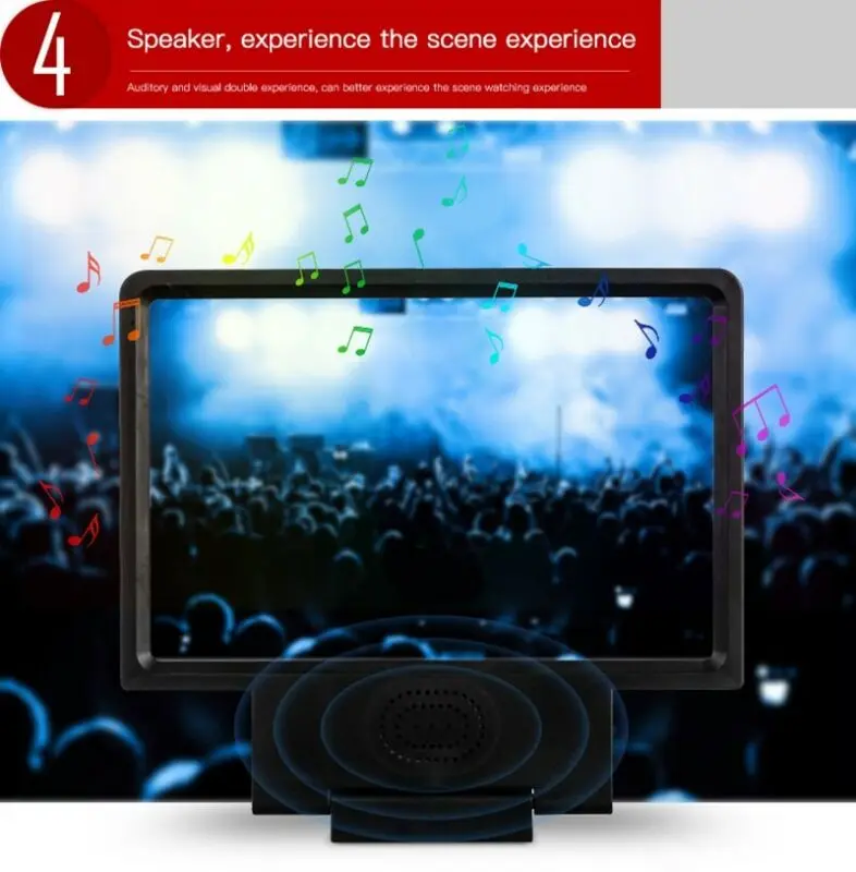 3D мобильный увеличитель для экрана телефона Bluetooth стерео динамик HD видео