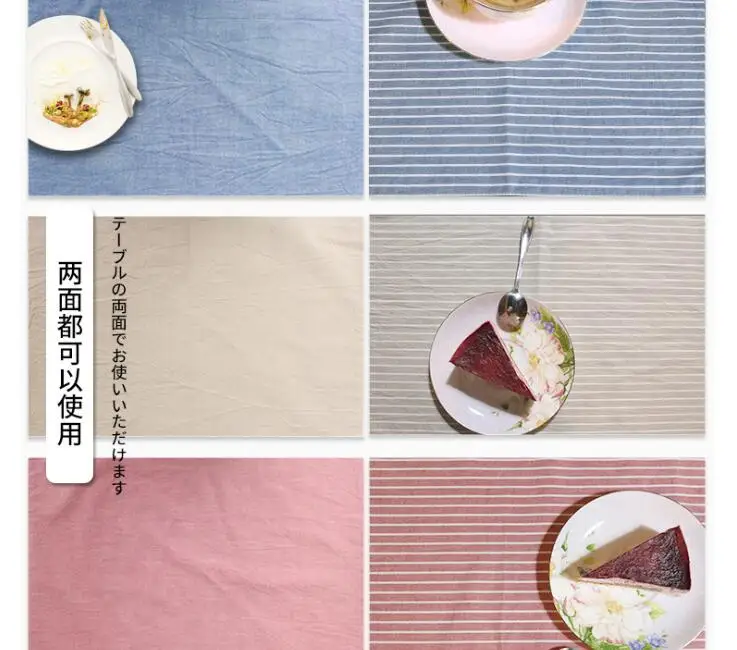 30x40cm Cotton Striped Table Napkin Kitchen Towel Placemat Tablewares Mat Pad Photos Background Ins Hot 2 Layers