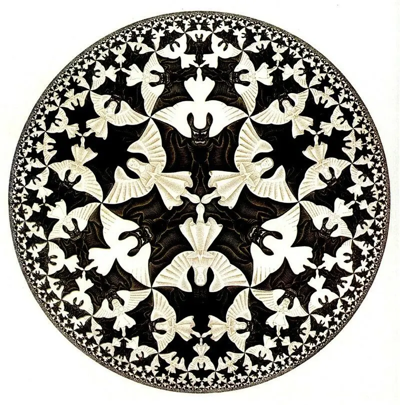 M.C. Escher Heaven & Hell Art Print Poster Dipinti Ad Olio Su Tela Per La Decorazione Domestica Wall Art