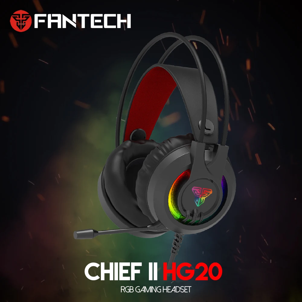HG20 FANTECH HG20 проводные наушники RGB PS4 компьютерные игровые наушники с микрофоном для гарнитуры геймера профессиональные наушники геймера - Цвет: HG20