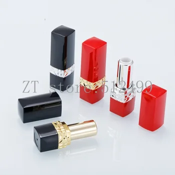 

5/10/30/50/80pcs Empty Lipstick tube red/black square diy12.1mm homemade material lipstick shell Lip Balm Container packaging