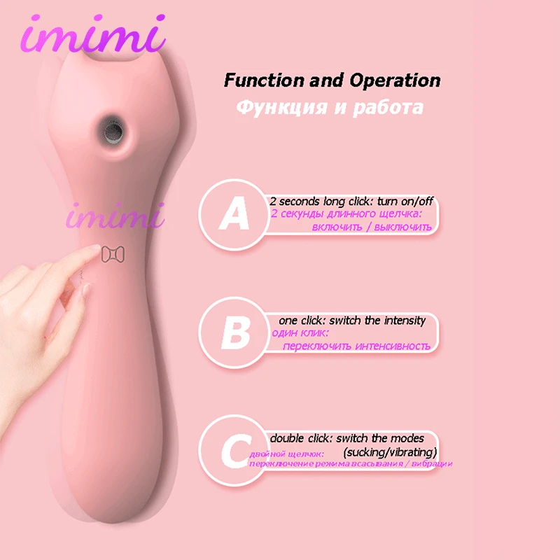 Nipple Sucker Body Massager Vibrators 10 Frequency Vibration Magic Motion Blowjob Tongue Sucking Strapon Adult Sex Toy for Women
