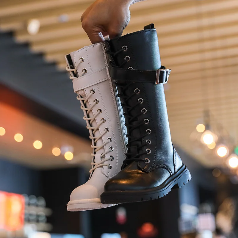 Hot Meisjes Laarzen Kinderen Schoenen Herfst En Winter 2020 Nieuwe Lange  Laarzen Hoge Laarzen Grote Kind Enkel Laarzen Mode martin Laarzen|Laarzen|  - AliExpress