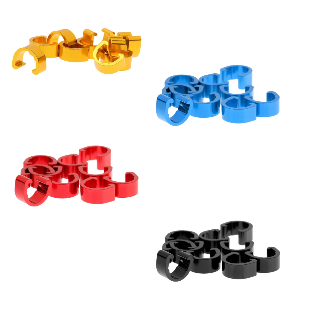 10Pcs Aluminum Alloy Bike Bicycle Brake Shifter Cable Buckle Cycling Housing Hose Guides C-Clip