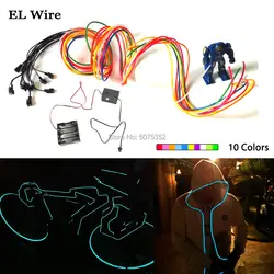 Популярный 3,2 мм EL Wire гибкий костюм декоративный неоновый светодиодный светильник светящаяся Светодиодная лента Водонепроницаемая