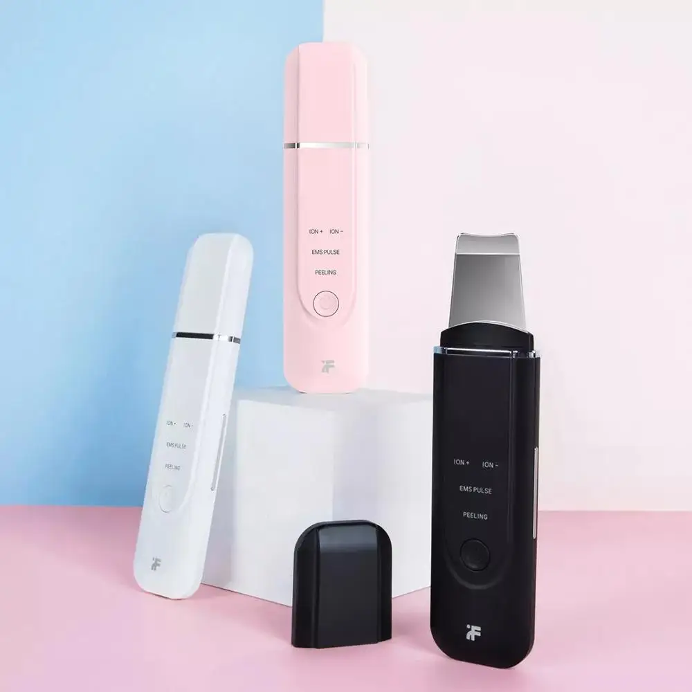 Inface Ultrasonic Skin Scrubber Ion Clean Blackhead Remover Peeling Shovel High Frequency Vibration Facial Pore Massager Inface Ultrasonic Skin Scrubber Ion Clean Blackhead Remover Peeling Shovel High Frequency Vibration Facial Pore Massager