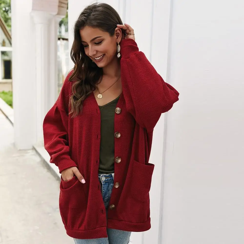 

new fall Women Jacket Top loose lapel Shirt Coat Casual Vintage Oversize soft red color elegant jackets for Christmas