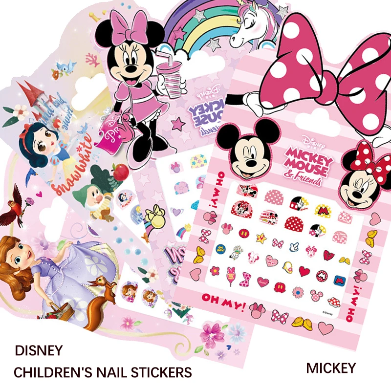 Disney cartoon Mickey Minnie mouse adesivi per nail art per bambini  biancaneve congelati decalcomanie per unghie accessori per la riparazione  sofia|Adesivi e decalcomanie| - AliExpress