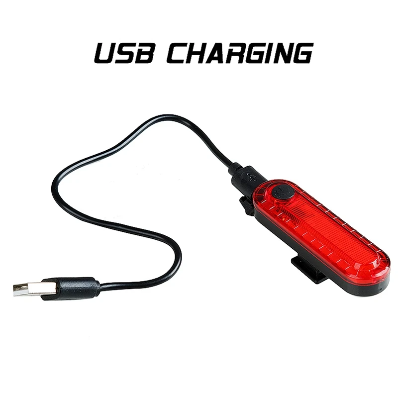 Sale Bike Sport Rear Tail Light USB Rechargeable Waterproof 4 Mode Cycling Light Red 5