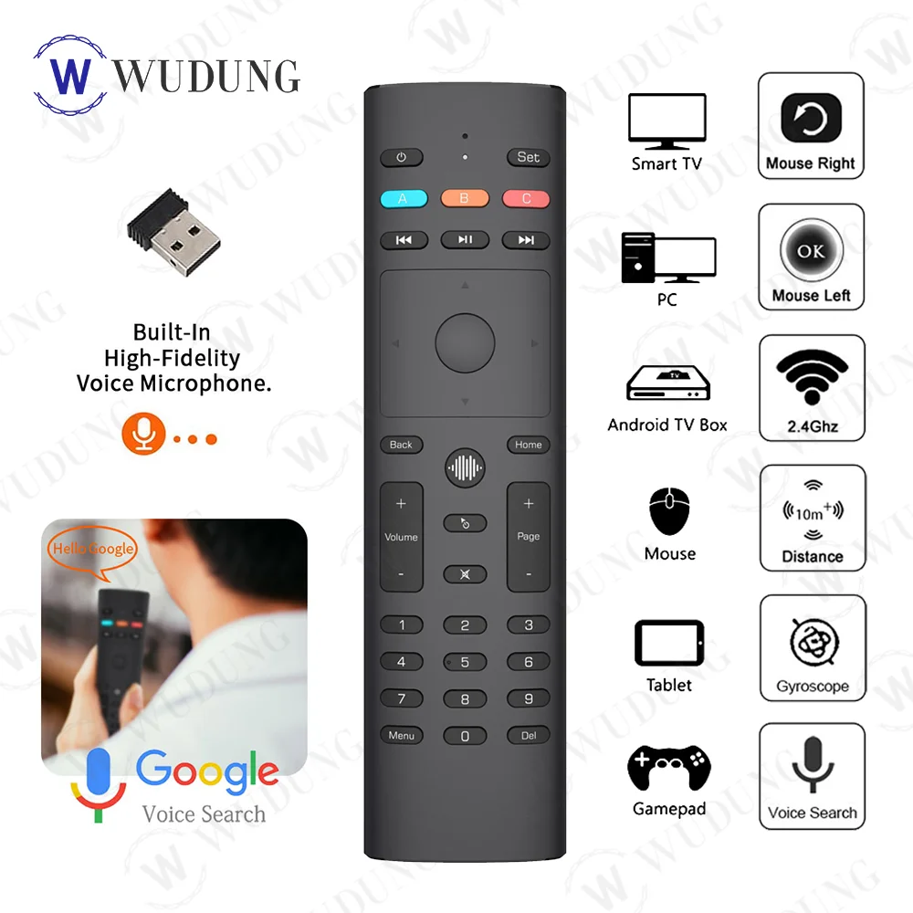 Newest G40S Air Mouse Google Voice Microphone Gyroscope 2.4G Wireless 33 Keys IR Learning G40 Remote Control for Android TV Box |