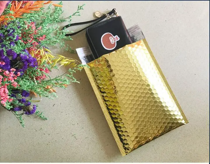

18*23cm Gold Samll Aluminizing Bubble Envelope Gift Shipping Pouch Mailer Bubble Bags shipping mailing padded envelope