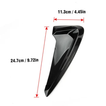 

2*Black Universal Car Side Fender Air Hole Decoration Sticker Leaf Board Decor Brand New Exterior Parts