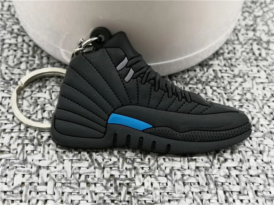 Мини AJ 12 брелок в форме обуви Для мужчин Для женщин дети Jordan Подарочный Брелок для ключей ретро баскетбол брелок-кроссовок для ключей ключ держатель Porte Clef - Цвет: 507